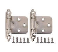 FQJYXWEWL American Self Closing Spring with Screws Overlay Cabinet Door Flush Hinges 2Pcs(Onecolor)