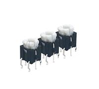 FQJYXWEWL Piezas de Repuesto 10 Piezas 6 * 6 mm Orificio pasante Micro pulsador Interruptor momentáneo táctil con LED Verde Amarillo Rojo Blanco Azul 6 * 6 6X6