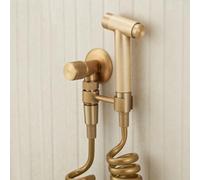 FQYEP Bidet Portatil Bidet para WC Antigua Pulverizador De Bidé De Mano Latón Montaje En Pared Un Solo Orificio Adecuado para Limpieza Del Baño,Antiguo A