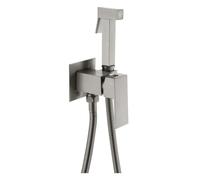 FQYEP Ducha Higiénica para Bidet Grifo Mezclador Monomando De Agua Fría Y Caliente Inodoro Pulverizador De Bidé Instalación Empotrada Latón,Cepillado