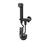 FQYEP Kit Bidet para WC Negro Rociador Inodoro Pared Latón Ducha Portatil G1/2 conectar A Una Lavadora O Al Tanque Del Inodoro