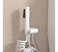FQYEP Pulverizador De Bidé De Mano Ducha Bidet Portátil Blanco Montada En La Pared conector G1/2 Latón Adecuado para Limpieza Diaria Del Inodoros Y Baños
