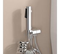 FQYEP Pulverizador De Bidé De Mano Ducha Bidet Portátil Cromado Montada En La Pared conector G1/2 Latón Adecuado para Limpieza Diaria Del Inodoros Y Baños