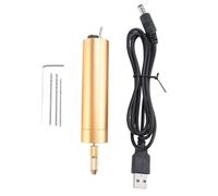 Frahou Mini taladro eléctrico de mano micro USB taladro profesional de mano con 3 brocas
