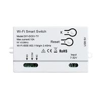 Frahou Tuya WiFi Smart Switch Ahorro de Energía DIY Temporizador con Multicontrol 1CH 7-32V USB 5V 2.4G WiFi Módulo de automatización del hogar para el hogar IFTT
