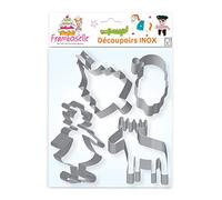 Framboiselle 8917 - Juego de 4 cortadores de acero inoxidable, 7 x 8 cm