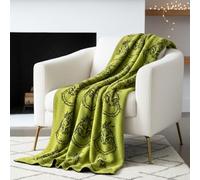 Franco Collectibles Dr. Seuss Grinch - Ropa de Cama Suave y acogedora Dream Lux Intarsia de Punto para Vacaciones y Navidad, 50 x 60 Pulgadas (Producto con Licencia Oficial)