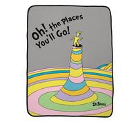 Franco Collectibles Dr. Seuss Oh The Places You'Ll go - Manta súper Suave de Micro Raschel, 46 x 60 Pulgadas, (Producto con Licencia Oficial)