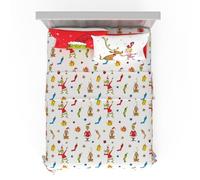 Franco Collectibles Dr. Seuss The Grinch - Juego de sábanas de Microfibra súper Suave de 4 Piezas (Producto Oficial)