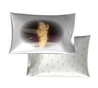 Franco Collectibles - Juego de 2 Fundas de Almohada de satén Sedoso estándar de Campanilla de Disney de 50.8 x 76.2 cm para Cabello y Piel (Producto con Licencia Oficial)