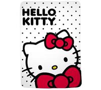 Franco Collectibles - Manta de Lunares de Hello Kitty Supersuave y acogedora para Cama, 157 x 229 cm, Producto con Licencia Oficial