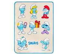 Franco Collectibles Smurfs Bedding - Manta súper Suave de Micro Raschel, 46 x 60 Pulgadas (Producto con Licencia Oficial)