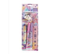 Franco Cosimo Panini Mofu Mofu - Kit de papelería Mofu Mofu, bolígrafo borrable, regla contorneada, sacapuntas de 2 orificios, goma nube, para escuela primaria o secundaria