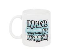 Franco Cosimo Panini O.P.S. - Taza de cerámica personalizada, con frases divertidas y de diseño atractivo, apta para horno, microondas, lavavajillas, capacidad de 350 ml, formato 10 x 8 x 8 cm