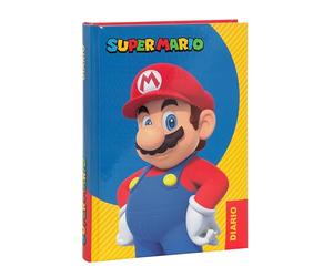 Franco Cosimo Panini Super Mario - Diario escolar oficial Super Mario, diario de 12 meses ideal para la escuela primaria, con tapa acolchada y 320 páginas interiores impresas a color, 13 x 17,8 cm