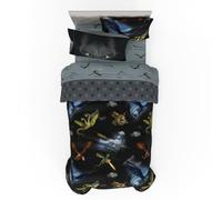 Franco How to Train Your Dragon - Juego de ropa de cama infantil muy suave y acogedor con funda, edredón reversible de microfibra con sábanas, 5 piezas, tamaño individual (producto con licencia