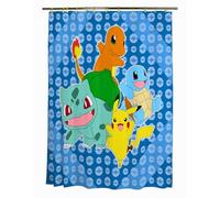 Franco Pokemon Anime - Juego de Cortina de Ducha y Anillo de 13 Piezas (Producto 100% Oficial)