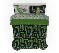 Franco Rick & Morty Set de Ropa de Cama 7 Piezas, edredón Reversible Muy Suave y Acogedor con sábanas y Funda de Almohada, tamaño Doble (Producto con Licencia Oficial)