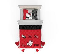 Franco Sanrio Hello Kitty - Juego de edredón y Funda de Almohada para niños, súper Suave y Acogedor, 2 Piezas (Producto con Licencia Oficial)