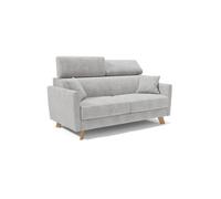 Francy sofá cama con reposacabezas ajustables 180 cm (mat. 140x197) gris