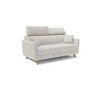 Francy sofá cama con reposacabezas ajustables 200 cm (mat. 160x197) blanco