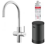 Franke 1.600.702.531 - Grifo Maris Water Hub Hirviendo Caño Alto Giratorio Acero Inoxidable