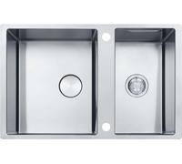 Franke Box Center - Fregadero BWX 120-41-27, 82x52 cm, acero inoxidable 122.0579.553