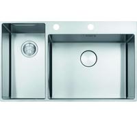 Franke Box Center - Fregadero BWX 220/620-54-27/7, 86x51 cm, acero inoxidable 127.0538.260