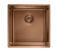 Franke BXM 210/110-40, rectangular, con revestimiento PVD de acero inoxidable/latón, de cobre, con 1 depósito/depósitos, 400 x 410 mm, 20 cm