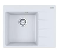 Franke Centro - Fregadero de fragranite CNG 611-62 TL/2, 62x50 cm, blanco-hielo 114.0637.494