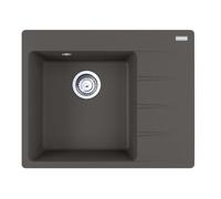 Franke Centro - Fregadero de fragranite CNG 611-62 TL/2, 62x50 cm, gris pizarra 114.0713.949