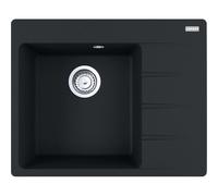 Franke Centro - Fregadero de fragranite CNG 611-62 TL/2, 62x50 cm, negro mate 114.0637.495