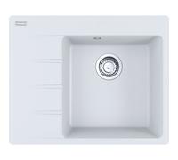 Franke Centro - Fregadero de fragranite CNG 611-62 TL/7, 62x50 cm, blanco-hielo 114.0637.164