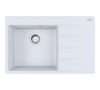 Franke Centro - Fregadero de fragranite CNG 611-78 TL/2, 78x50 cm, blanco-hielo 114.0637.512