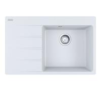 Franke Centro - Fregadero de fragranite CNG 611-78 TL/7, 78x50 cm, blanco-hielo 114.0637.505