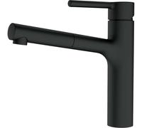 Franke Centro - Grifo de fregadero FP 0098.901 con caño extraíble, negro mate 115.0621.592