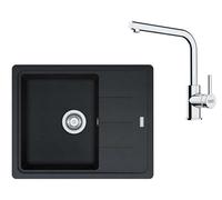 Franke - Conjunto de cocina G262O, fregadero de granito BFG 611-62, ónix + grifo FS 3230.031ónix/cromo 114.0700.731