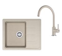 Franke - Conjunto de cocina G278SA, fregadero de fragranite BFG 611-62, + grifo FC 6018.082, sahara 114.0700.803