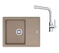 Franke - Conjunto G262KA, fregadero de fragranite BFG 611-62 y grifo FS 3230.031 cachemira/cromo 114.0700.729
