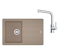 Franke - Conjunto G263KA, fregadero de fragranite BFG 611-78 y grifo FS 3230.031 cachemira/cromo 114.0700.734