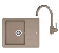 Franke - Conjunto G278KA, fregadero de fragranite BFG 611-62 y grifo FC 6018.424 cachemira 114.0700.800