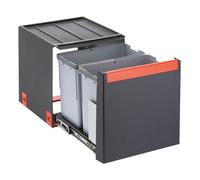 Franke Cube contenedor de residuos 28 l negro-gris-rojo 134.0039.332