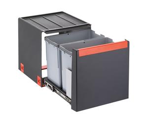 Franke Cube contenedor de residuos 28 l negro-gris-rojo 134.0039.332