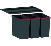 Franke EasySort contenedor de residuos 44 l negro-rojo 121.0494.193