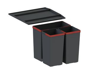 Franke EasySort contenedor de residuos 29.5 l negro-rojo 121.0494.150