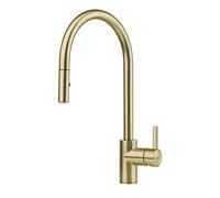 Franke Eos Neo - Grifo de fregadero FC 0045.504 con ducha extraíble, oro 115.0681.244
