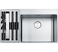 FRANKE Fregadero BOX CENTER BWX 220-54-27. Encimera integrada con válvula de pulsador / Orificio para encastre Slimtop: 840 x 490 mm - R10
