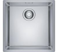FRANKE - Fregadero encimera 122.0541.466 MARIS MRX 110-40 con cesto de desagüe y grifo manual de 3 1/2 pulgadas, para muebles bajos de 50 cm o más / Fregadero encimera / Fregadero de acero inoxidable