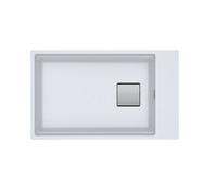 Franke Kubus 2 - Fregadero de fragranite KNG 110-62, 76x46 cm, blanco hielo 125.0512.517