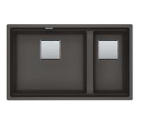 Franke Kubus 2 - Fregadero de fragranite KNG 120/2, 76x46 cm, pizarra gris 125.0714.199